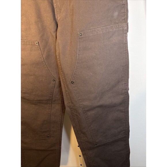 NEW Vans Canvas Double Knee Loose Fit Carpenter Pant Brown Sz 28 Waist Skater - Picture 3 of 10
